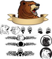 Vector Grizzly Tribal Stock Vectors 177x200 Vector Grizzly Tribal Stock Vectors