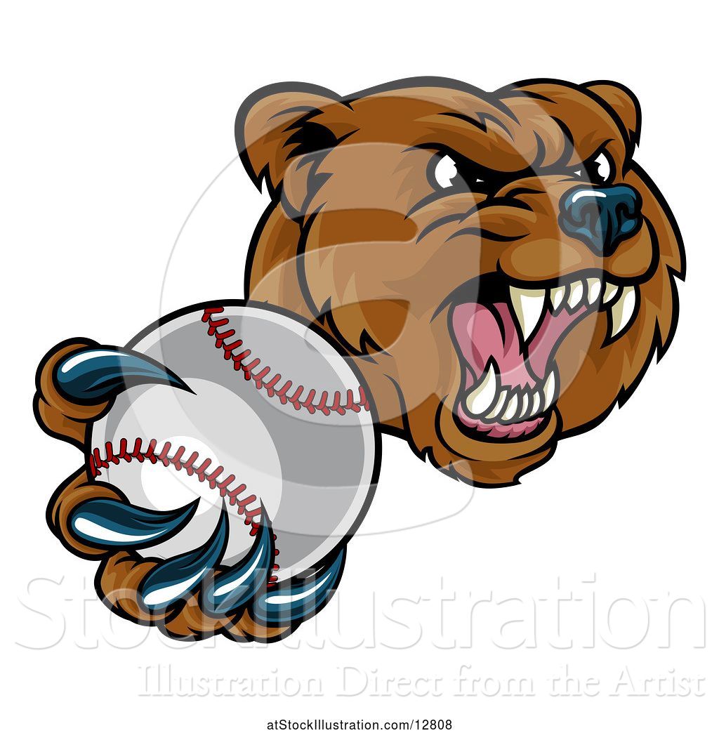 Vector Illustration Of Mad Cartoon Grizzly Bear Mascot Holding Out 1024x1044 Vector Illustration Of Mad Cartoon Grizzly Bear Mascot Holding Out