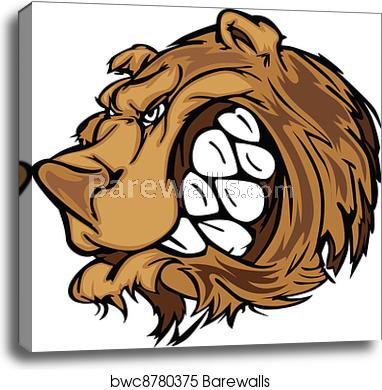 Bear Grizzly Mascot Head Vector Car, Canvas Print Barewalls 382x390 Bear Grizzly Mascot Head Vector Car, Canvas Print Barewalls
