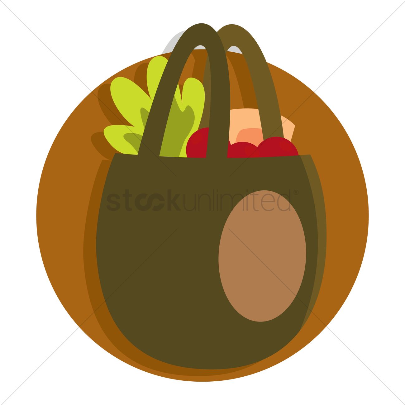 Grocery Bag Vector Image 1300x1300 Grocery Bag Vector Image