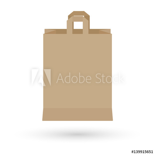 Grocery Brown Paper Bag Vector Illustration Isolated On White 500x500 Grocery Brown Paper Bag Vector Illustration Isolated On White