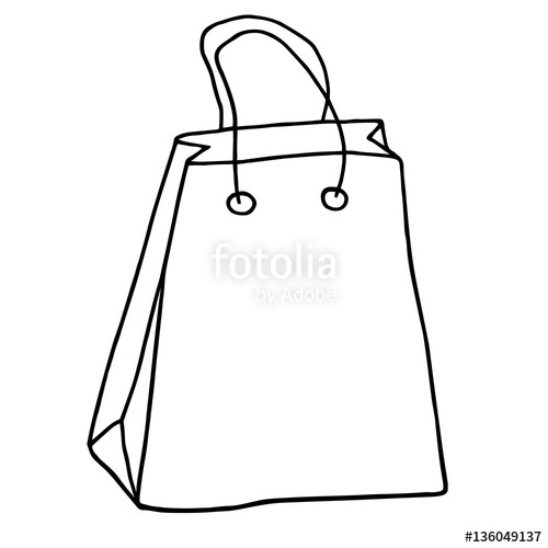 Shopping Bag Icon Hand Drawn Grocery Bag With Handles Vector I 500x500 Shopping Bag Icon Hand Drawn Grocery Bag With Handles Vector I