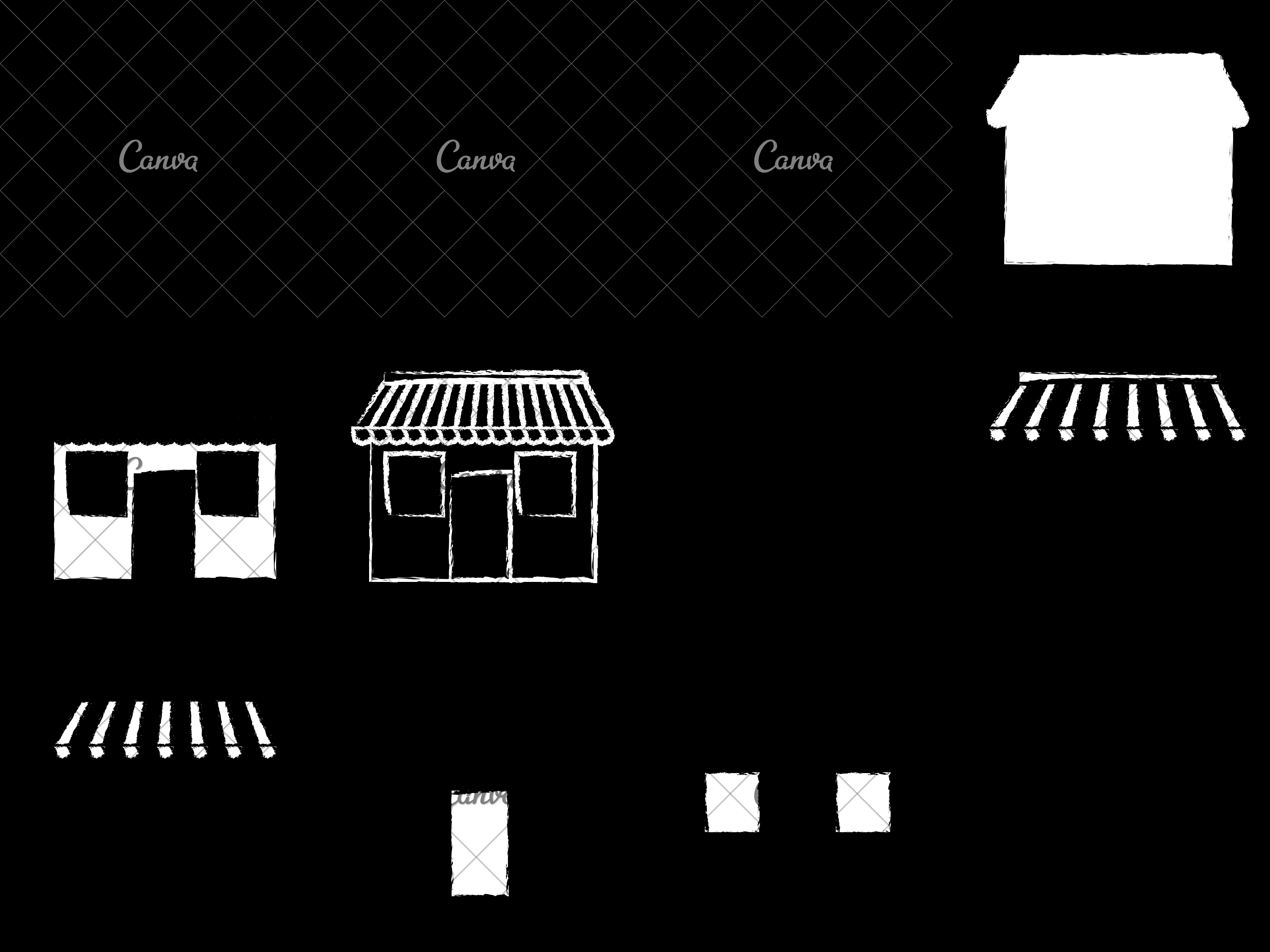 3200x2400 Grocery Store Vector Icon Illustration