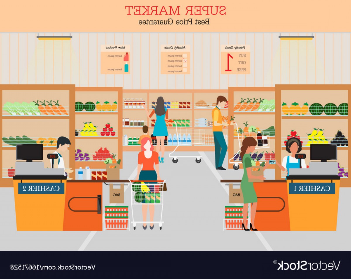 1200x952 Grocery Store Vector Catchsplace