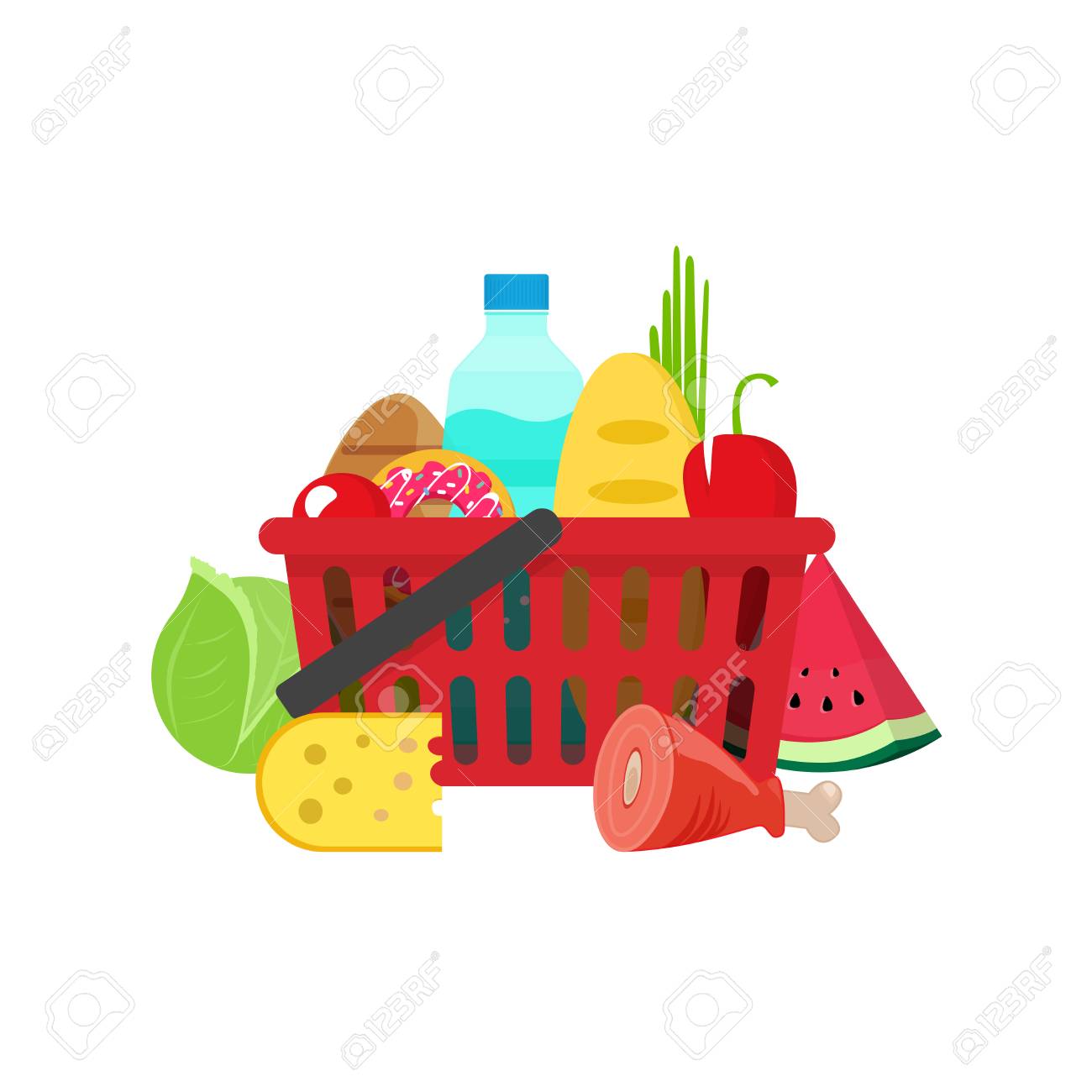 1300x1300 Free Collection Of Grocery Clipart Vector Download Transparent