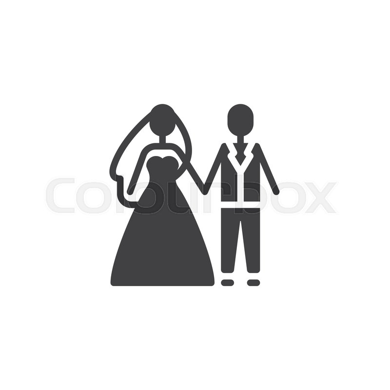 800x800 Groom And Bride Vector Icon Filled Stock Vector Colourbox