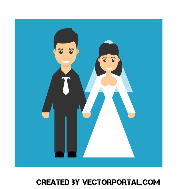 660x660 Groom And Bride Vector Image