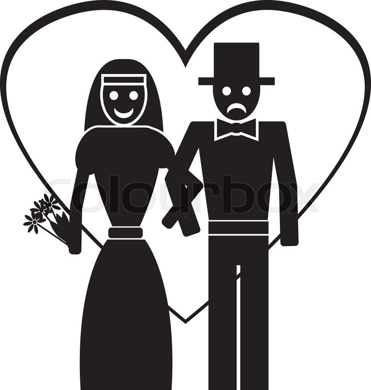 762x800 Groom And Bride Vector Illustration Stock Vector Colourbox