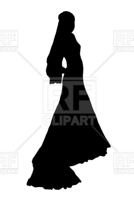 267x400 Silhouette Of Bride Vector Image Of People Konturvid