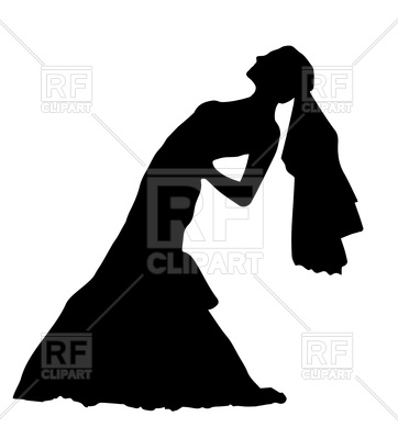362x400 Silhouette Of Bride Vector Image Of People Konturvid