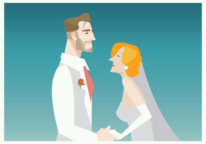 700x490 Smiling Groom And Bride Vector