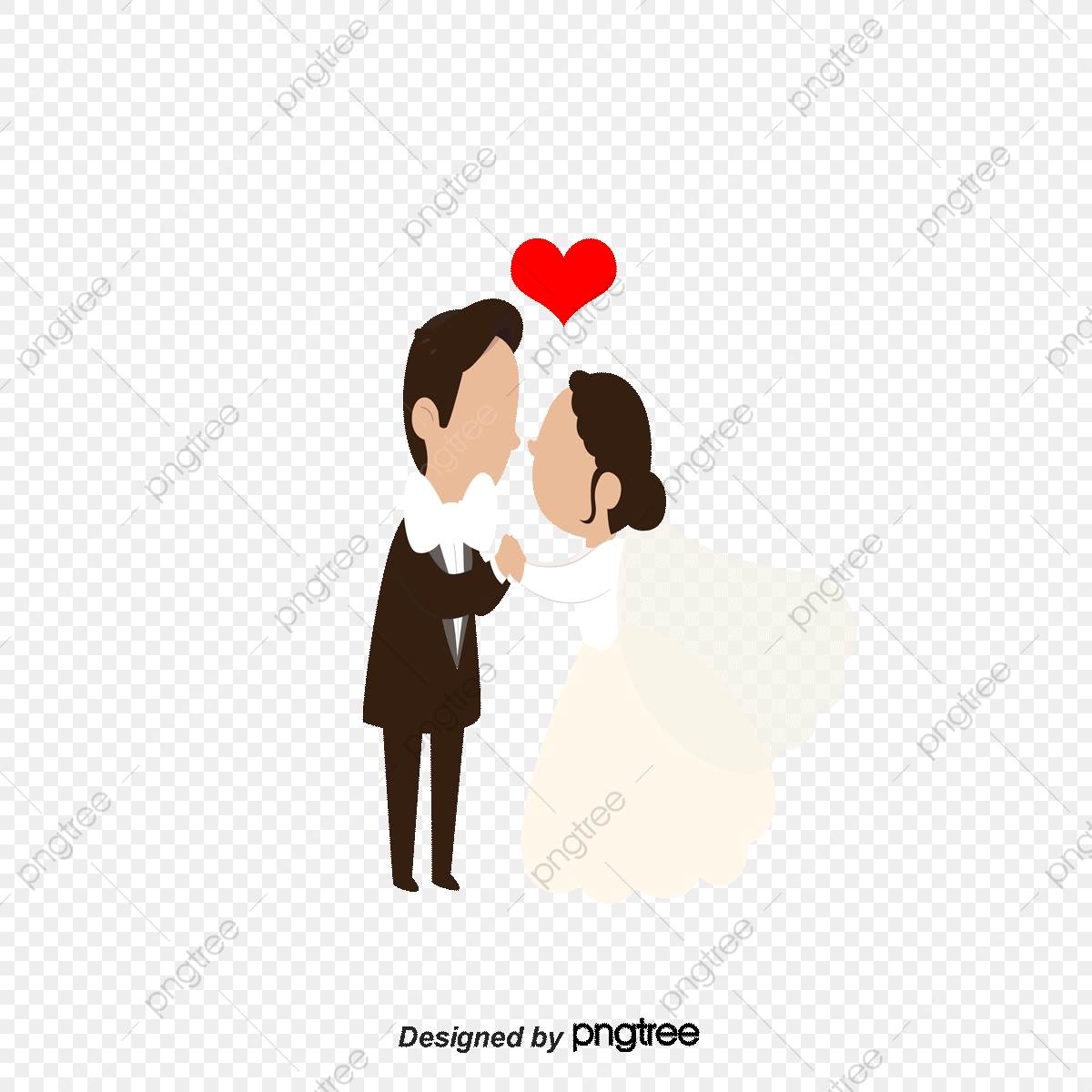 1200x1200 Cartoon Bride And Groom Vector Material, Heart, Bride, Bridegroom