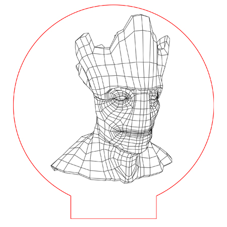 450x450 Groot Illusion Lamp Vector For Cnc