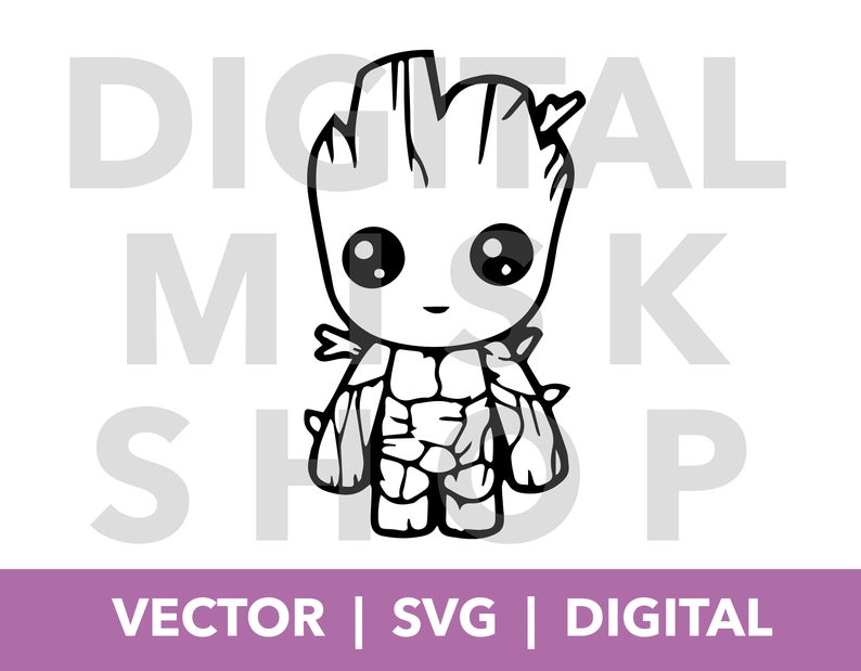 794x619 Groot Vector Guardians Silhouette Cricut Cutting Etsy
