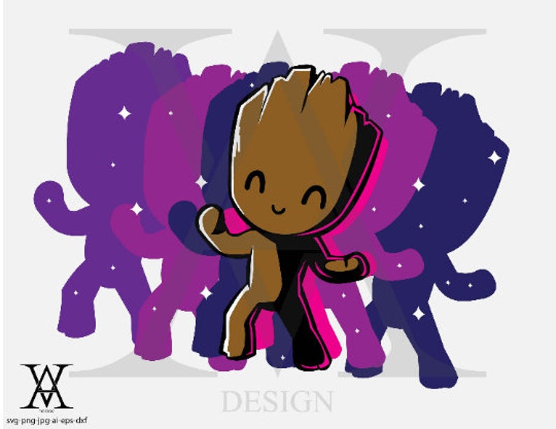 794x613 Guardians Of The Galaxy Baby Groot Vector Clipart Instant Etsy