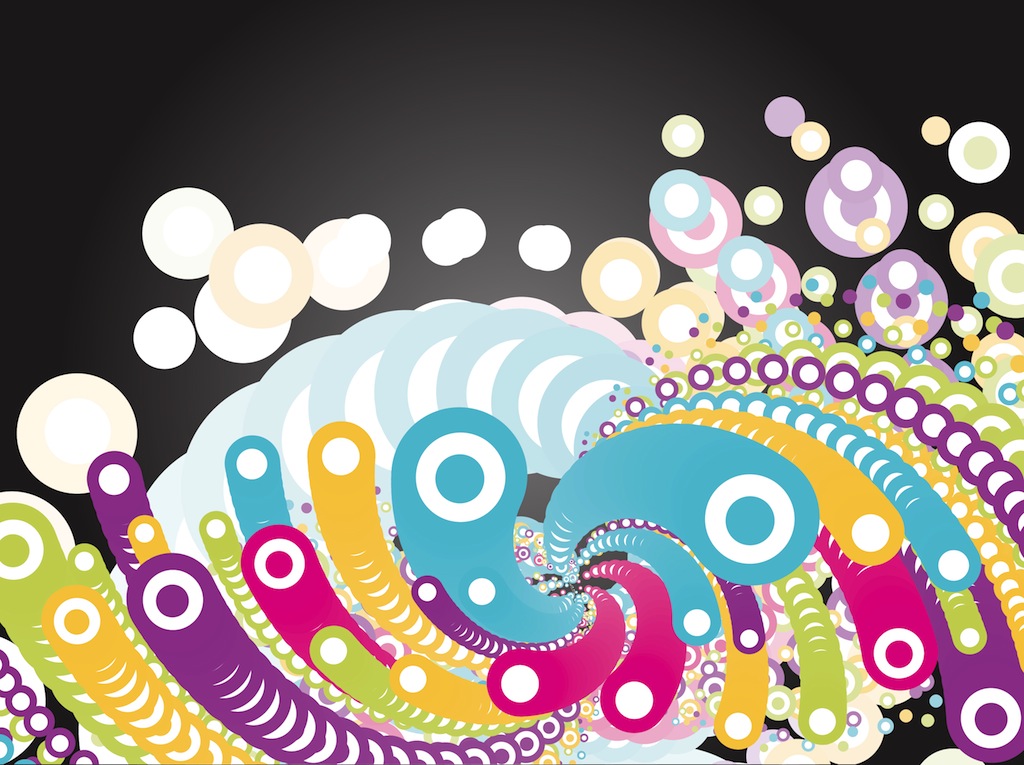 1024x765 Groovy Circles Vector Art Graphics