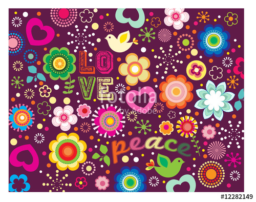 500x394 Love Peace Groovy Graphic Stock Image And Royalty Free Vector