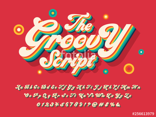 500x375 A Groovy Hippie Style Alphabet Design Stock Image And Royalty