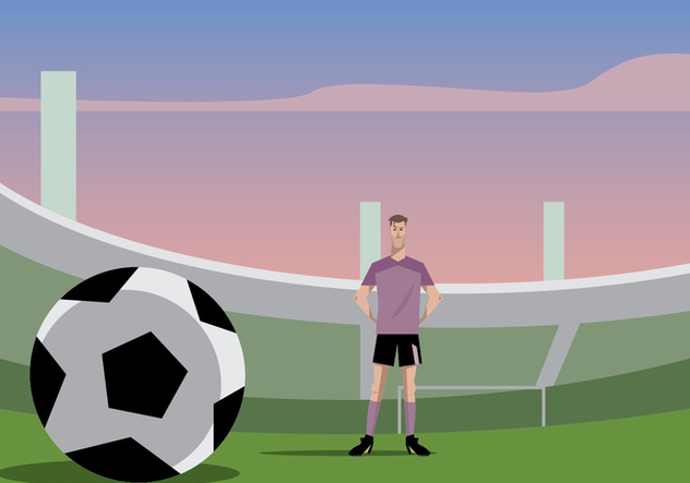 Football Player Standing In Football Ground Vector Free Vector 632x443 Football Player Standing In Football Ground Vector Free Vector