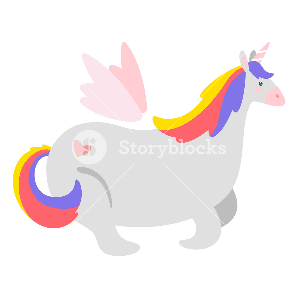 Fat Unicorn Cute Fairytale Animal With Wings Lying On The Ground 1000x1000 Fat Unicorn Cute Fairytale Animal With Wings Lying On The Ground