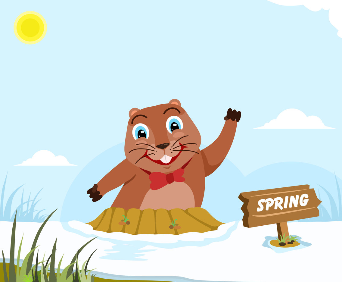 1136x936 Happy Groundhog Day Vector Vector Art Graphics