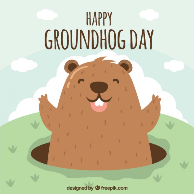 626x626 Illustrated Happy Groundhog Vector Premium Download