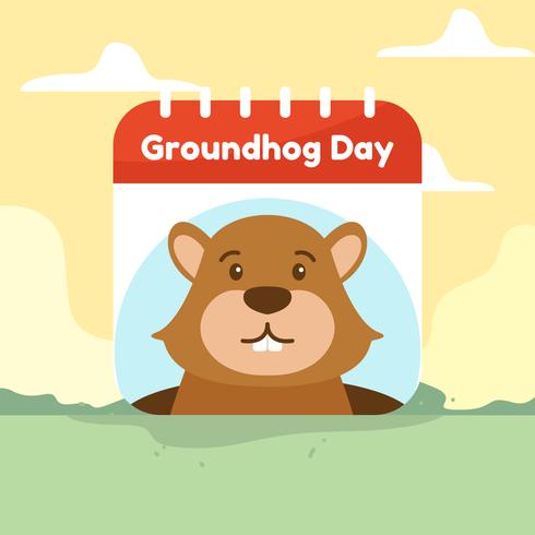 490x490 Groundhog Day Vector