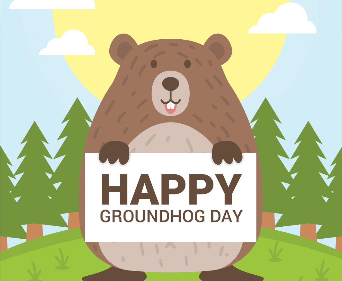 1136x936 Groundhog Day Vector Art Graphics