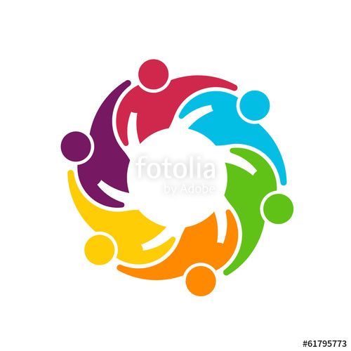 500x500 Teamwork Gear Icon Vector Group Of People Hugging Each Other