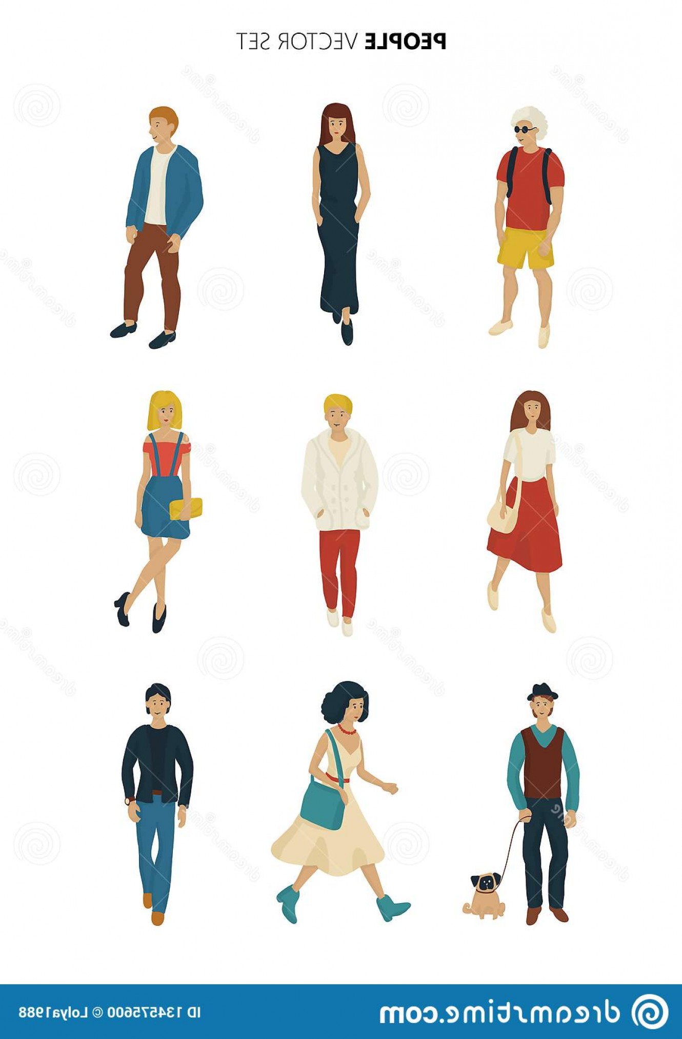 1330x2026 Group People Standing White Background Vector Business Men Women