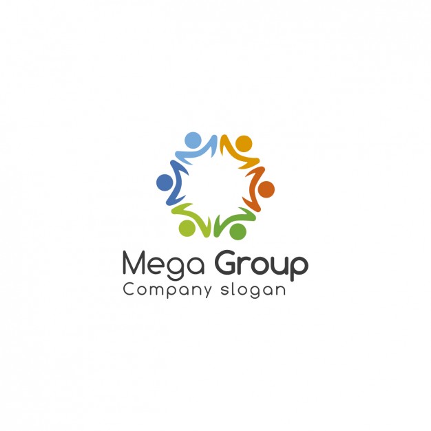 626x626 Group Logo Template Vector Free Download