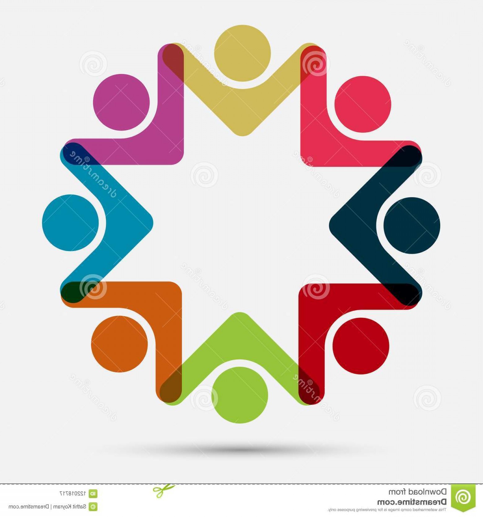 1560x1668 Vector Graphic Group Connection Logo Eight People Circle Team Work
