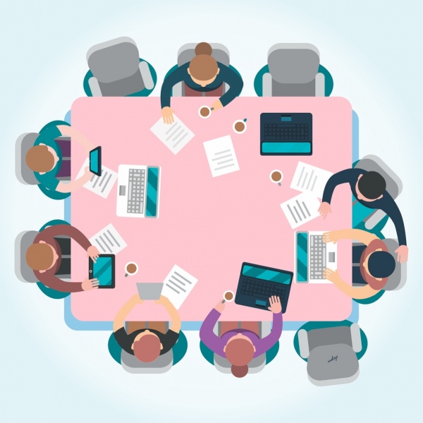 600x600 Vector Illustration Discuss With Group Free Vector In Coreldraw