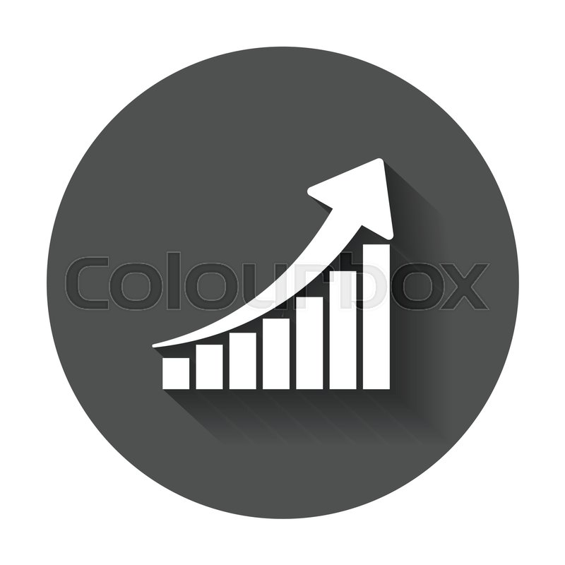 800x800 Growth Chart Icon Grow Diagram Flat Stock Vector Colourbox