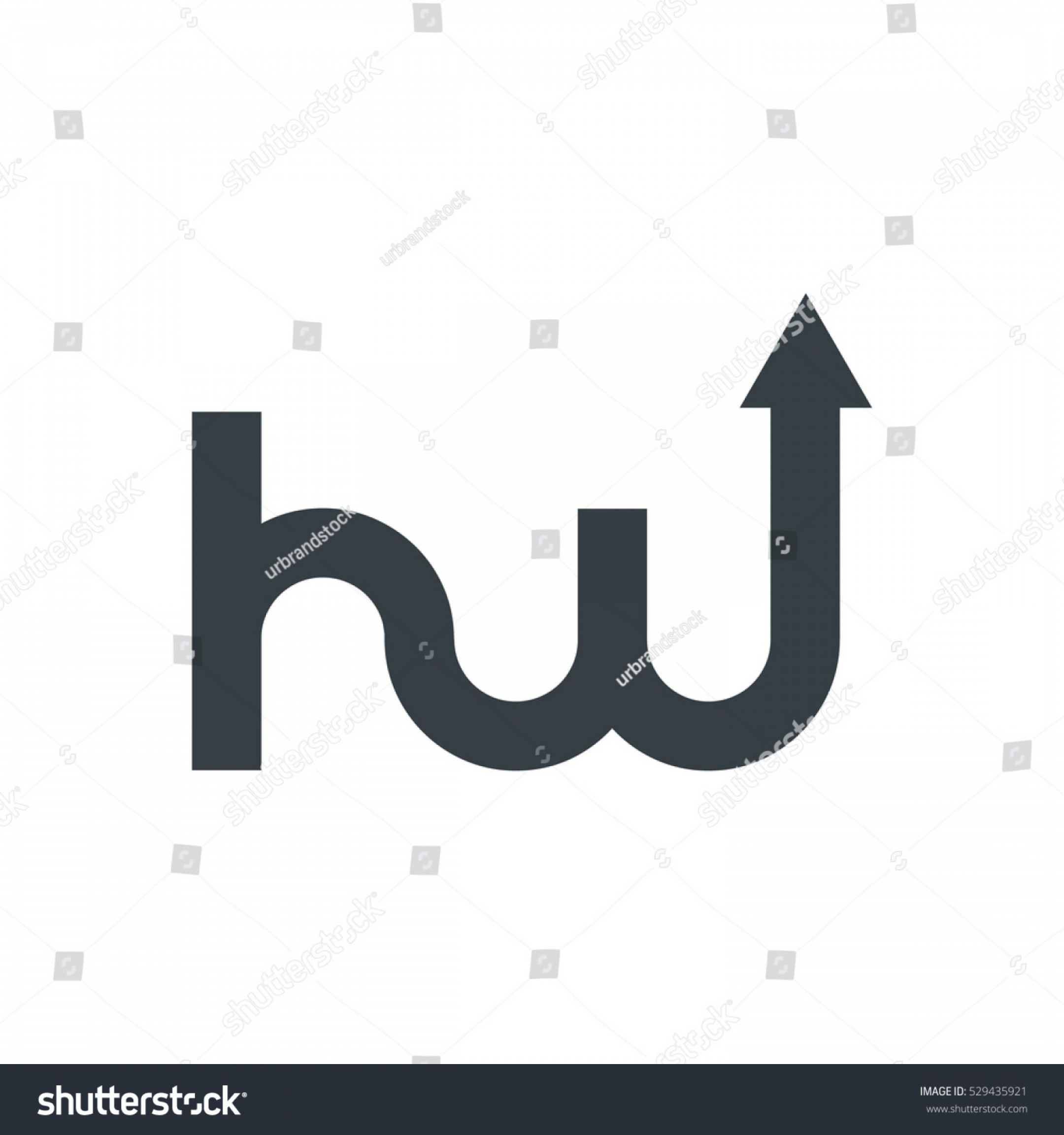 2160x2304 Initial Letter Hw Grow Logo Black Studiogrfx