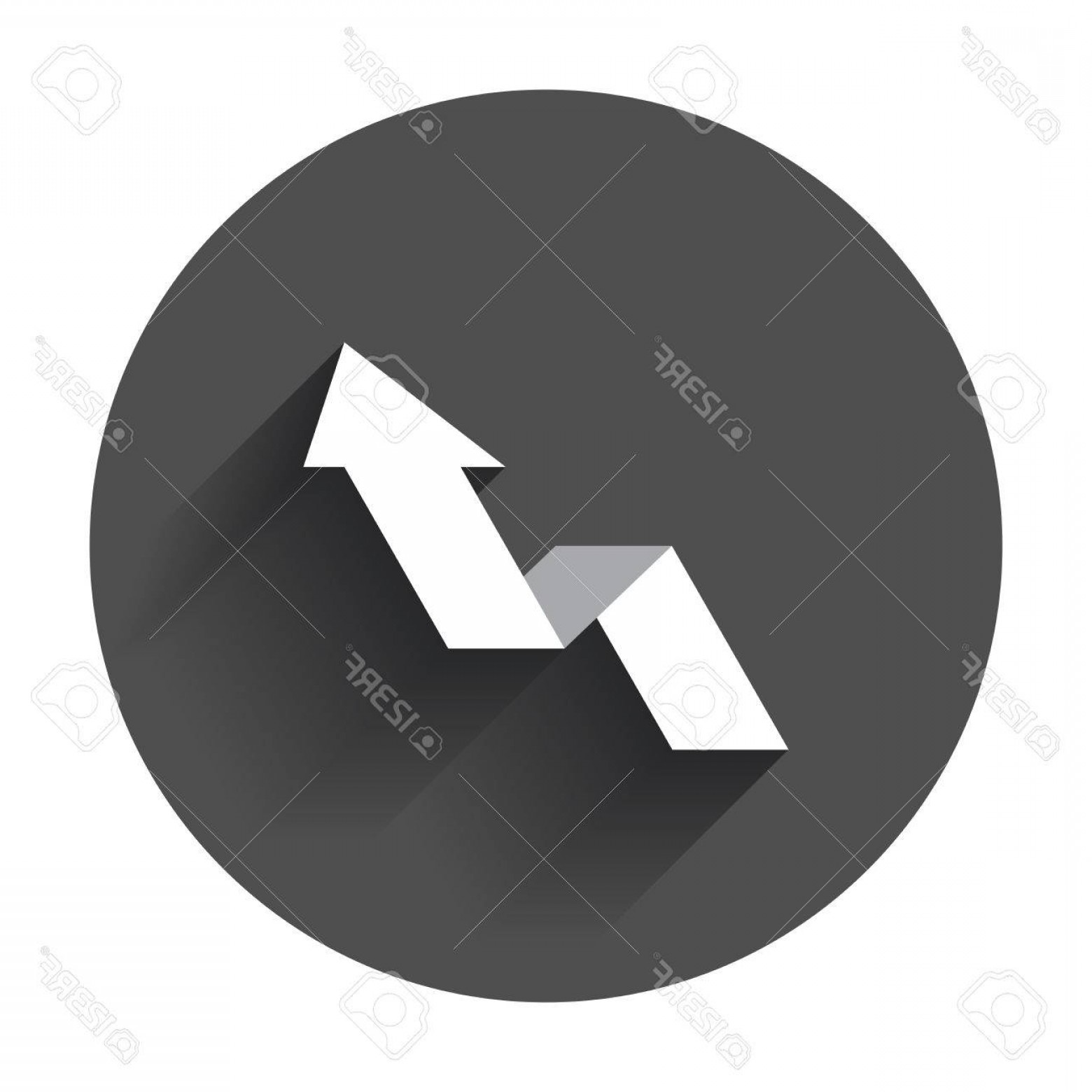 1560x1560 Photostock Vector Arrow Growing Graph Vector Icon Progress Arrow
