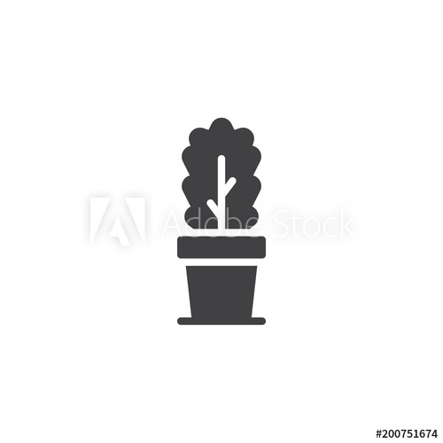 500x500 Growing Plant Vector Icon Filled Flat Sign For Mobile Concept