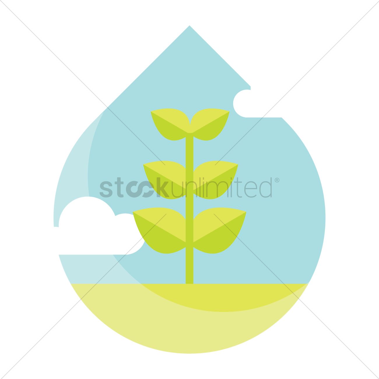 1300x1300 Free Growing Plant Vector Image