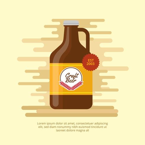 490x490 Beer Growler Vector Illustration