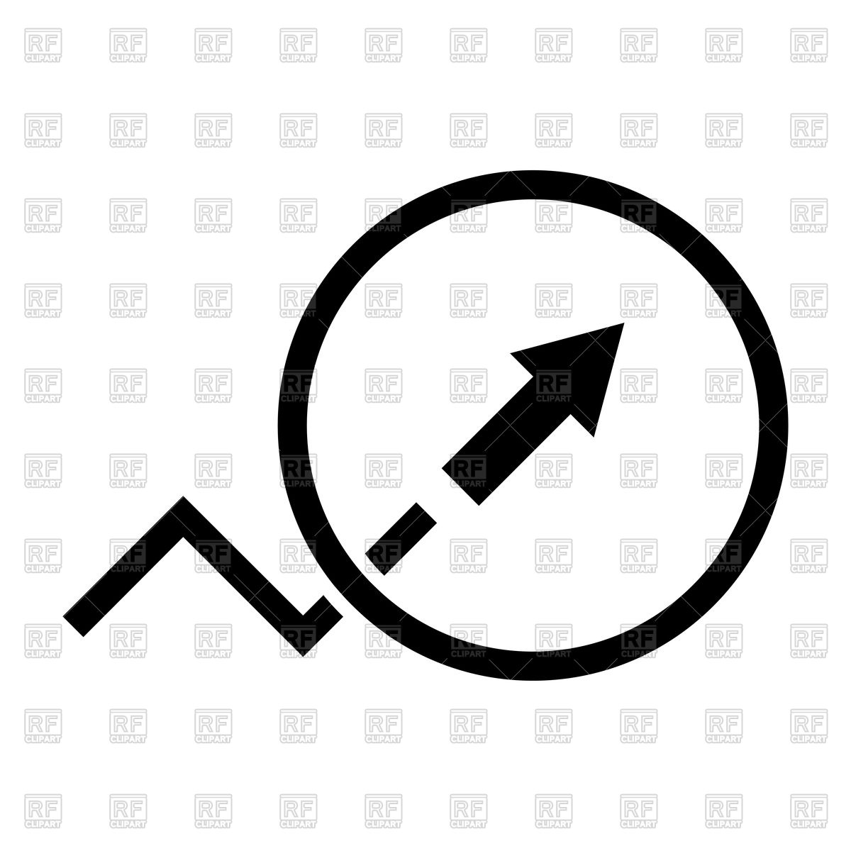 1200x1200 Trend Or Growth Sign Icon Vector Image Of Icons And Emblems