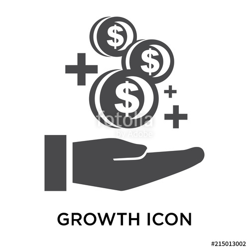 500x500 Growth Icon On White Background Modern Icons Vector Illustration