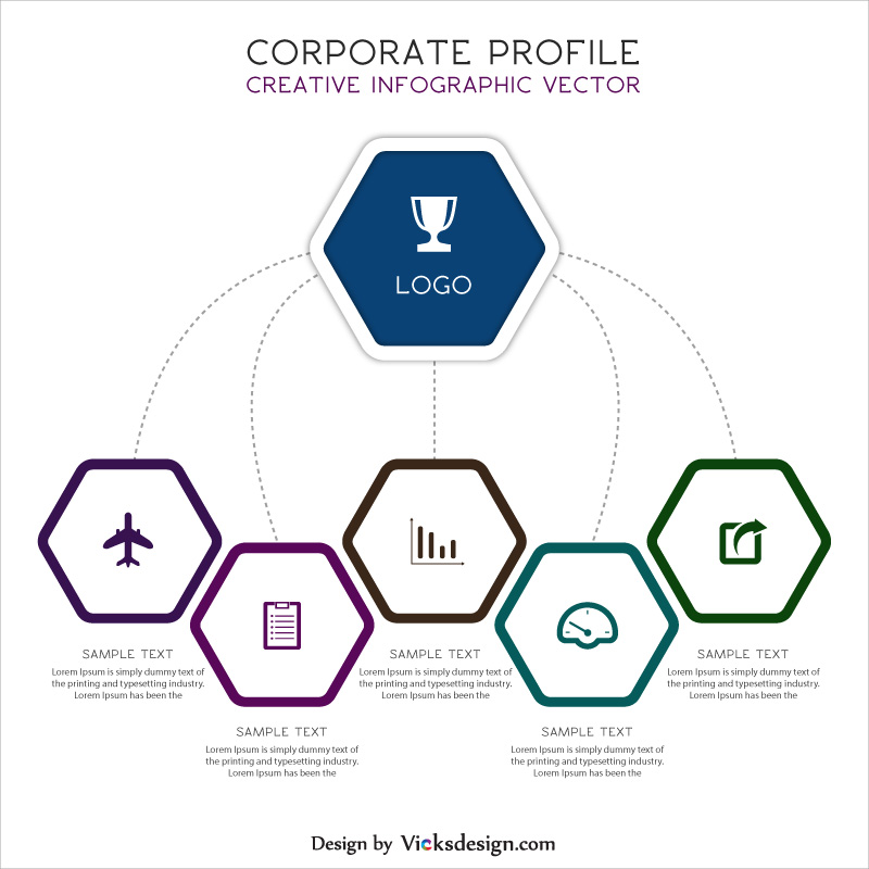 Corporate Profile Creative Info Graphic With Company Logo Vector 800x800 Corporate Profile Creative Info Graphic With Company Logo Vector