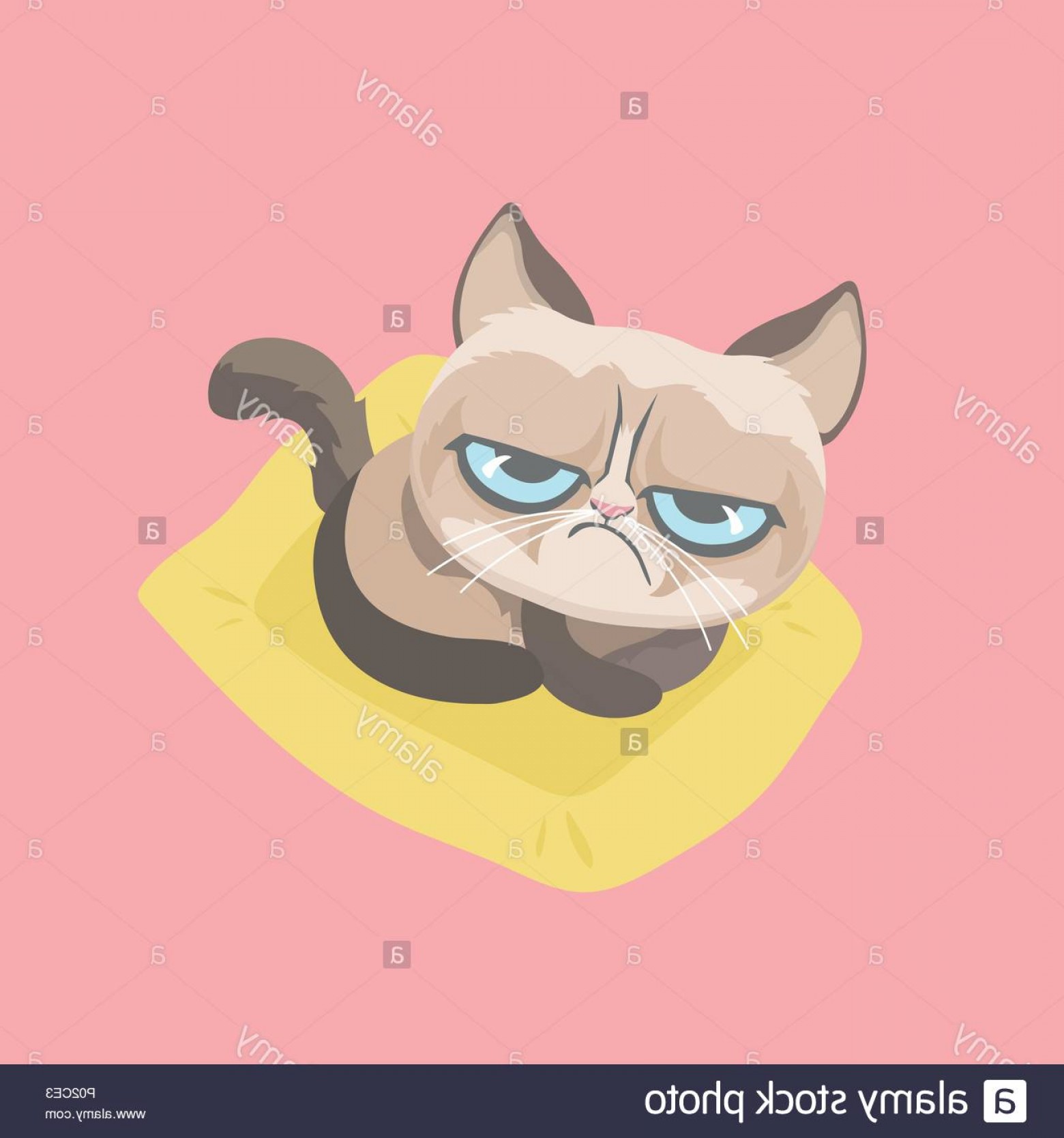 1560x1668 Cute Grumpy Cat Vector Illustration Image Soidergi