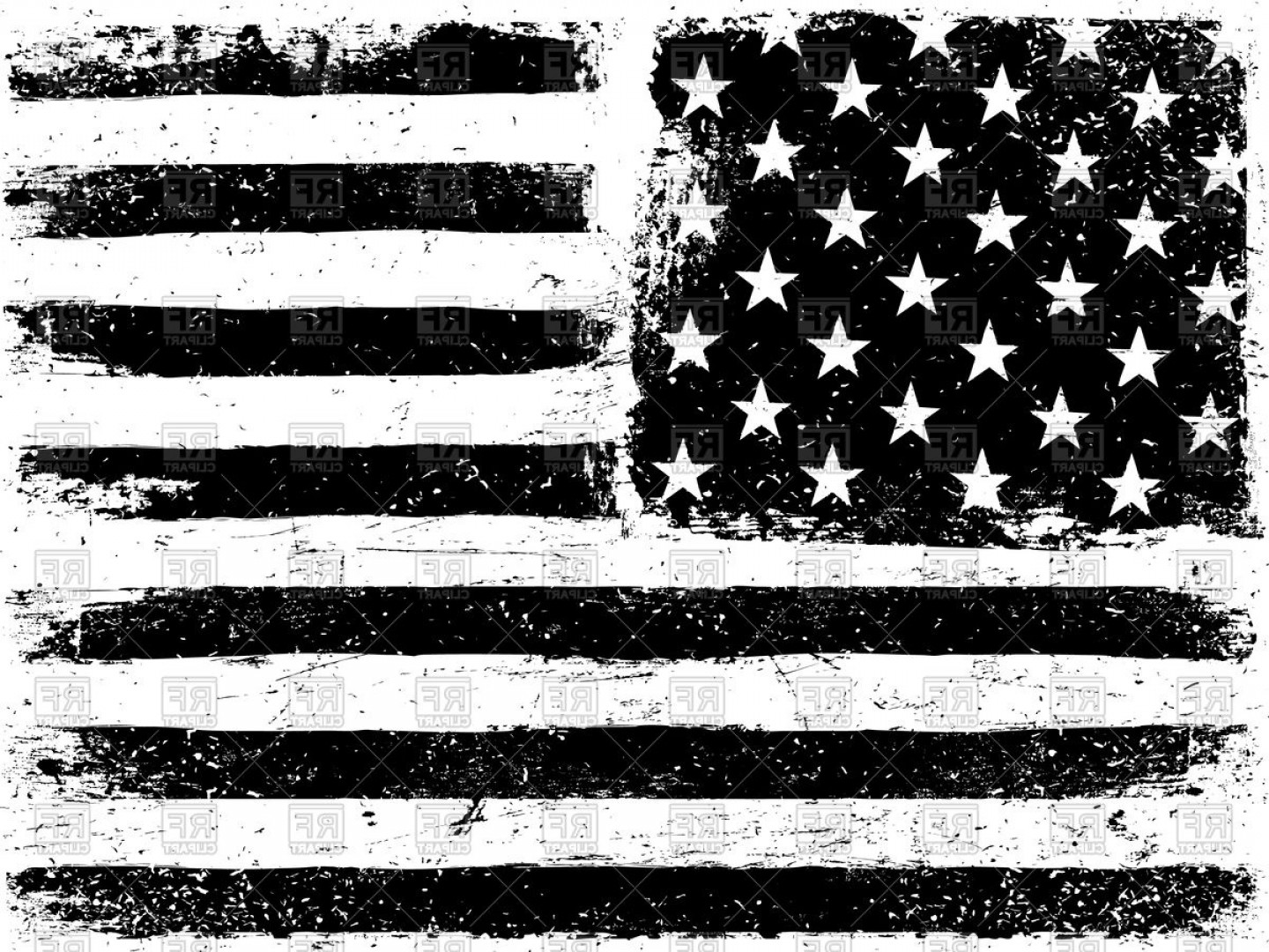 1440x1080 Grunge Style Usa Flag Vector Clipart Cqrecords