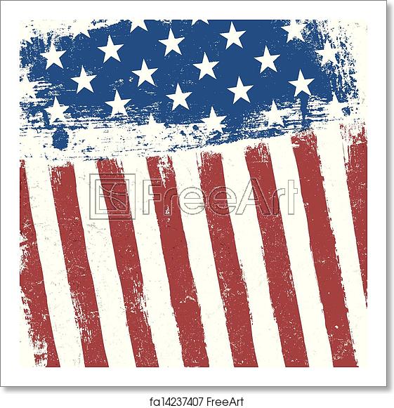 561x581 Free Art Print Of American Flag Grunge Background Vector