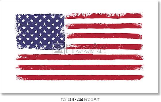 560x355 Free Art Print Of Stars And Stripes Grunge Version Of American