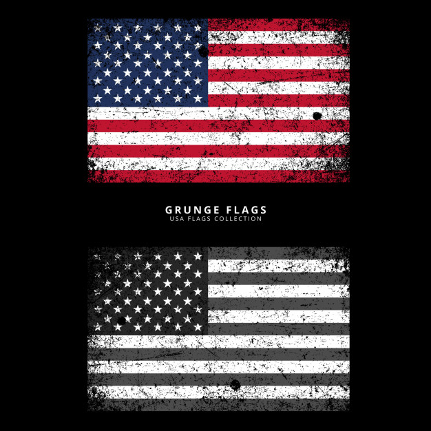 626x626 Old Grunge Textured American Flag Vector Premium Download