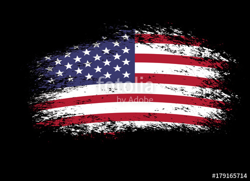 500x362 Vector Flag Of Usa Grunge Texture On American Flag On Black