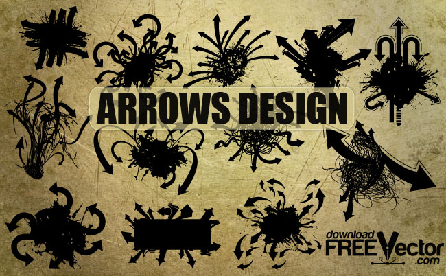 650x402 Grunge Arrows Free Vector