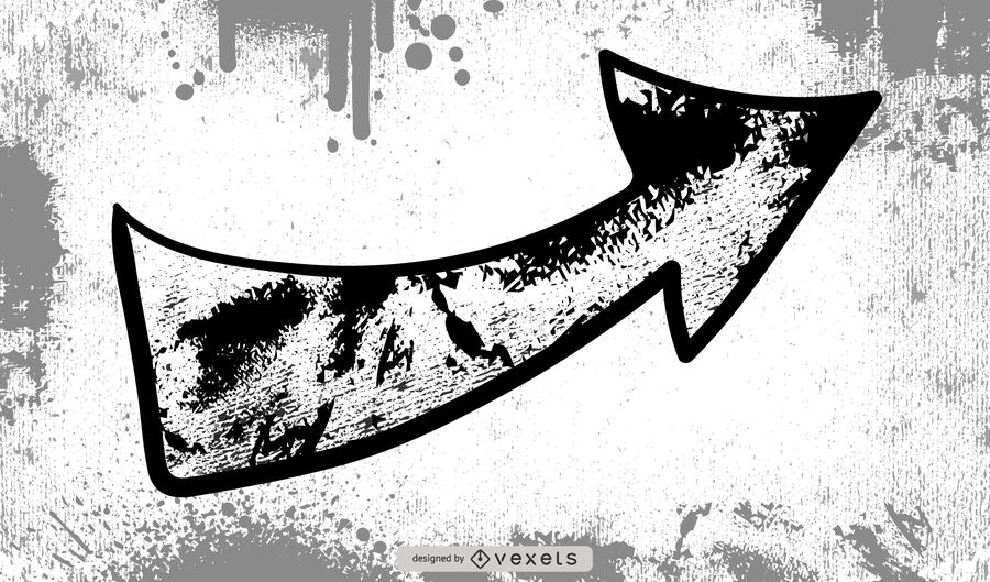 900x529 Grunge Destroyed Arrow Vector
